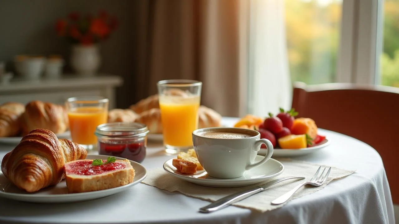 Homemade hotel breakfast